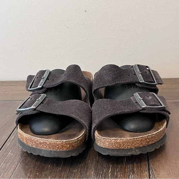 Birkenstock Arizona Sandals Suede Soft Footbed size 39 Women’s size 8 - Picture 2 of 9